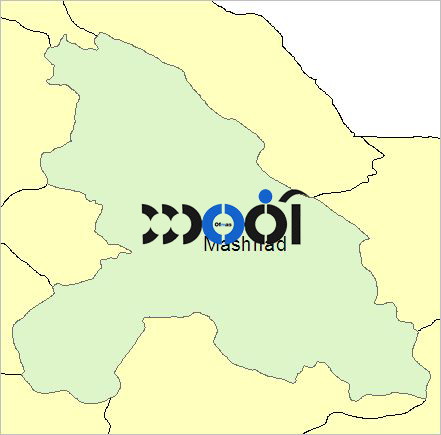 شیپ فایل محدوده سیاسی شهرستان مشهد