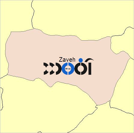 شیپ فایل محدوده سیاسی شهرستان زاوه